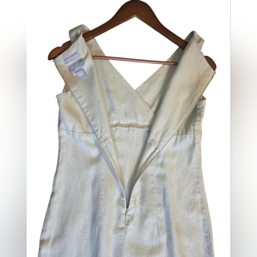 Linen Maxi Dress Size 1 Excellent condition. Sleeveless. V neck crossover. - Picture 5 of 8